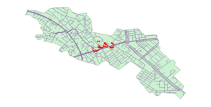 دانلود نقشه شیپ فایل شبکه معابر شهر دهق