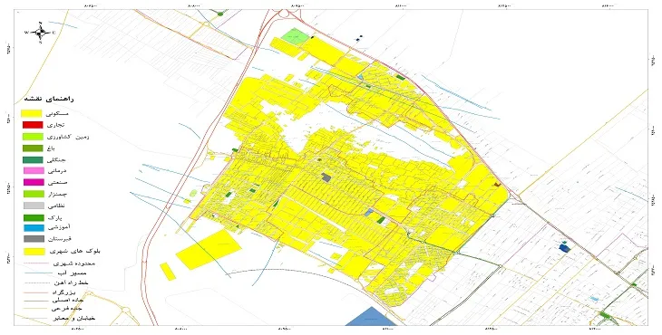 نقشه شیپ فایل (GIS) شهر شاهدیه 1405 + عکس با کیفیت