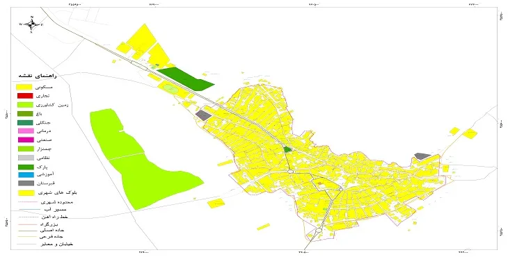 نقشه شیپ فایل (GIS) شهر جونقان 1404 + عکس با کیفیت