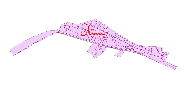 دانلود نقشه شیپ فایل شبکه معابر شهر بستان