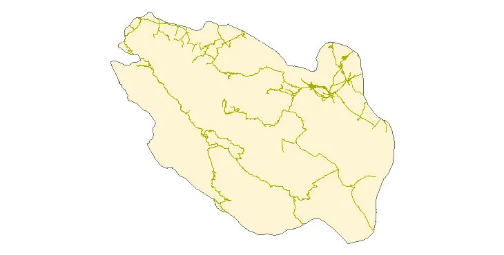 جدیدترین نقشه شیپ فایل راه های شهرستان فریدونشهر + PDF