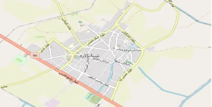 دانلود نقشه شهر شبانکاره + pdf با کیفیت بالا