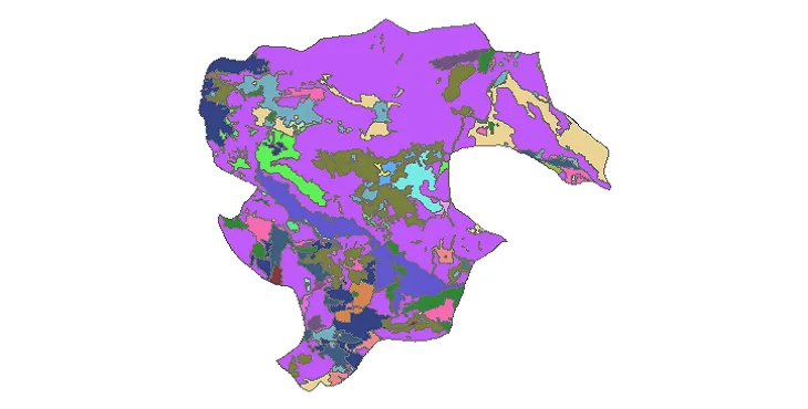 بروزترین نقشه شیپ فایل کاربری اراضی شهرستان قائنات + PDF