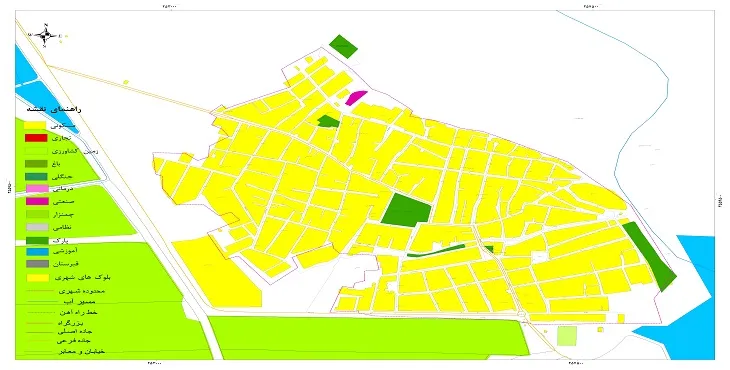 نقشه شیپ فایل (GIS) شهر حر 1404 + عکس با کیفیت