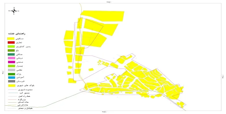 نقشه شیپ فایل (GIS) شهر سرفاریاب 1404 + عکس با کیفیت