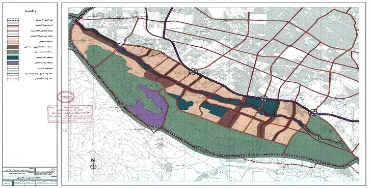دانلود طرح توسعه جنوب شهر شیراز سال 79 + نقشه ها