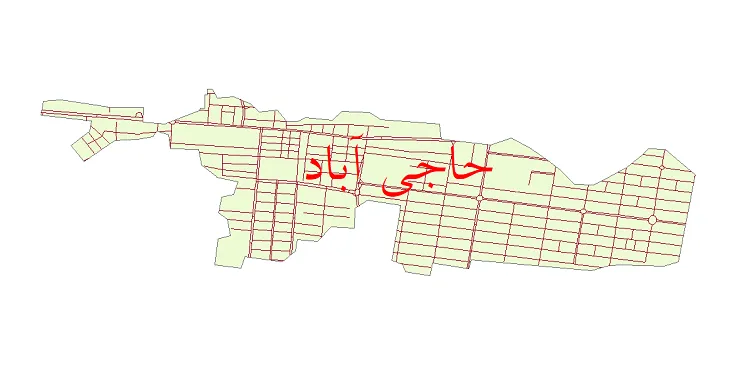 دانلود نقشه شیپ فایل شبکه معابر شهر حاجی آباد زیرکوه