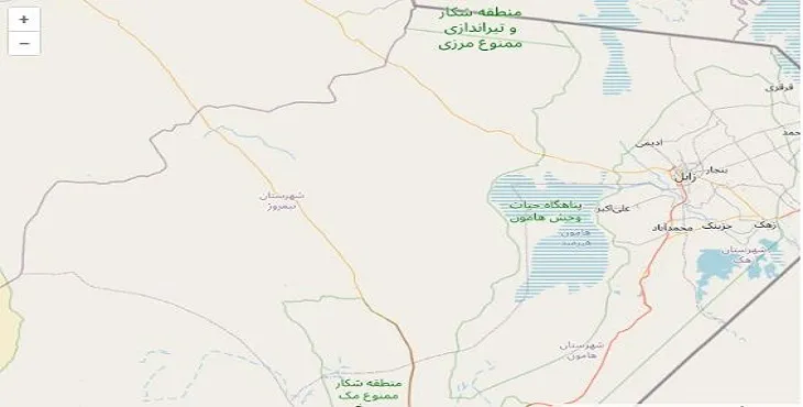 دانلود نقشه شهرستان نیمروز + pdf با کیفیت بالا