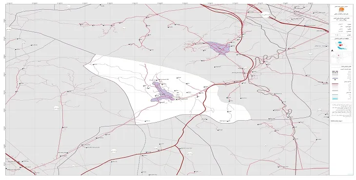 نقشه روستاهای شهرستان نطنز + کیفیت بالا