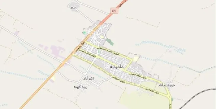 دانلود نقشه شهر مأمونیه + pdf با کیفیت بالا