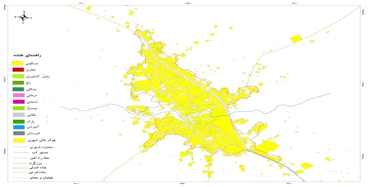 نقشه شیپ فایل (GIS) شهر یامچی 1404 + عکس با کیفیت