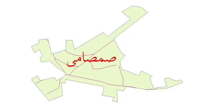 دانلود نقشه شیپ فایل شبکه معابر شهر صمصامی