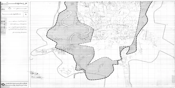 نقشه محدوده و حریم شهر بابل | کیفیت بالا