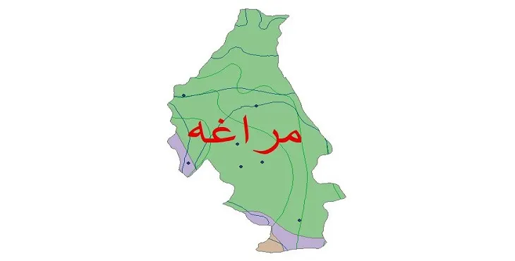 نقشه شیپ فایل اقلیمشناسی شهرستان مراغه + 7 لایه اقلیمی