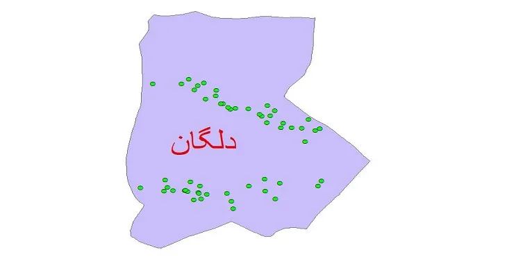 دانلود نقشه شیپ فایل کیفیت آب چاه های شهرستان دلگان