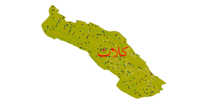 دانلود نقشه های شیپ فایل شهرستان کلات + کاملترین لایه GIS