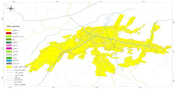 نقشه شیپ فایل (GIS) شهر رحیم آباد 1405 + عکس با کیفیت