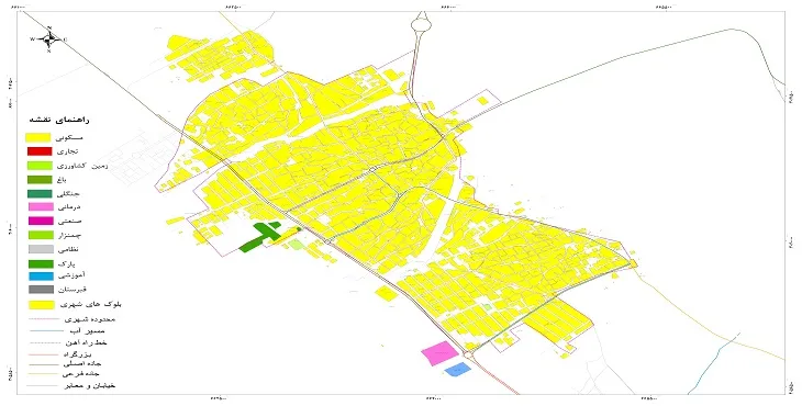 نقشه شیپ فایل (GIS) شهر گله دار 1404 + عکس با کیفیت