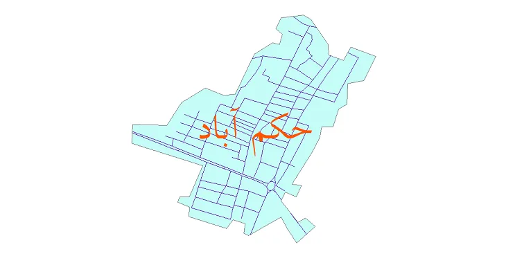 دانلود نقشه شیپ فایل شبکه معابر شهر حکم آباد