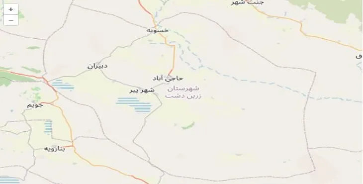 دانلود نقشه شهرستان زرین دشت + pdf با کیفیت بالا