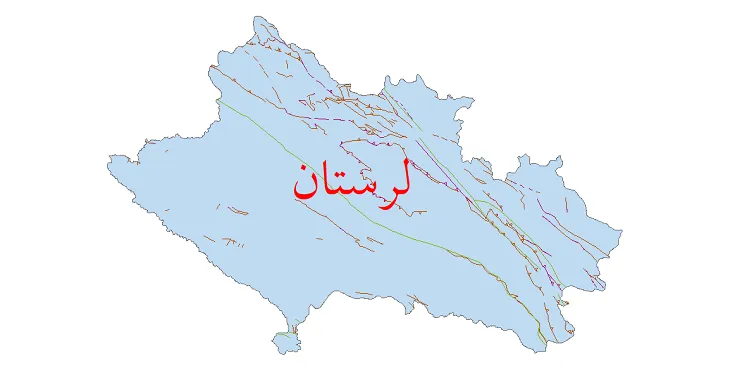 دانلود نقشه شیپ فایل (GIS) گسل های استان لرستان