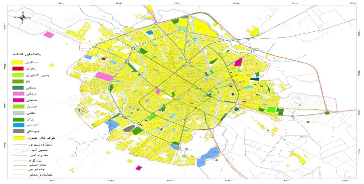 نقشه شیپ فایل (GIS) شهر بهبهان 1404 + عکس با کیفیت