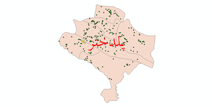 دانلود نقشه شیپ فایل (GIS) تقسیمات سیاسی شهرستان پلدختر سال 1400