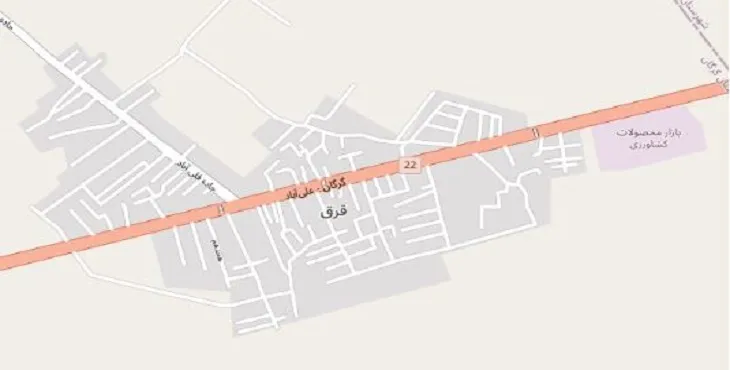 دانلود نقشه شهر قرق + pdf با کیفیت بالا