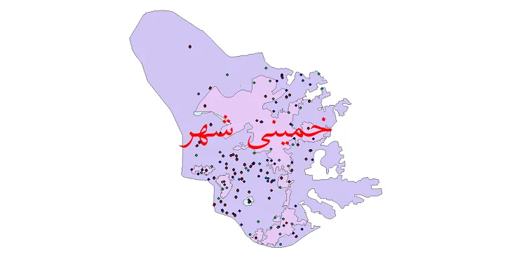 دانلود نقشه جمعیت نقاط شهری و روستایی شهرستان خمینی شهر از سال 1335 تا 1395