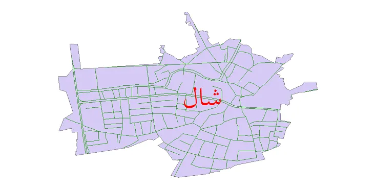دانلود نقشه شیپ فایل شبکه معابر شهر شال