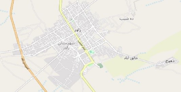 دانلود نقشه شهر راور + pdf با کیفیت بالا