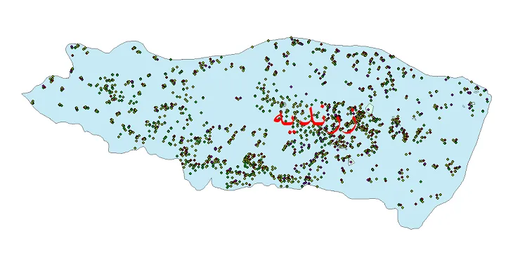 دانلود نقشه شیپ فایل جمعیت نقاط شهری و روستایی شهرستان زرندیه از سال 1335 تا 1395