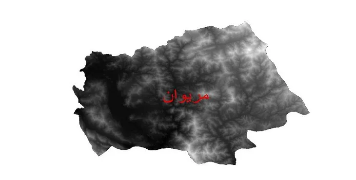 دانلود نقشه دم (DEM) شهرستان مریوان | دقت 30 متر