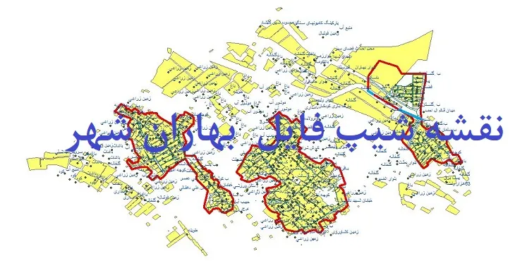 دانلود نقشه های شیپ فایل بهاران شهر