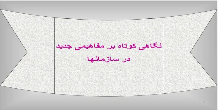 پاورپوینت نگاهی کوتاه بر مفاهیمی جدید در سازمان‌ها