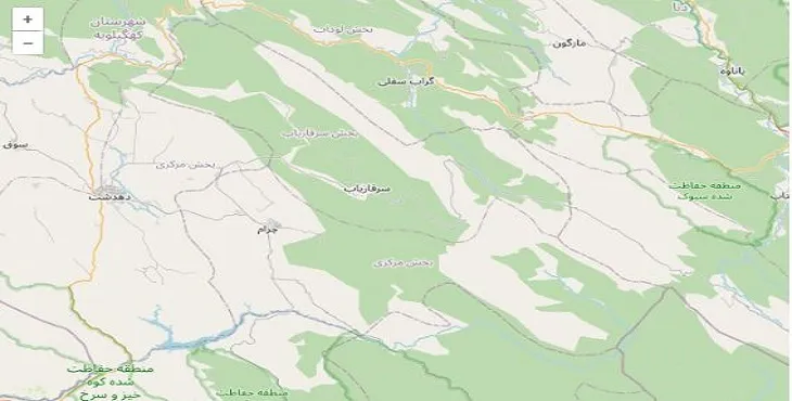 دانلود نقشه شهرستان چرام + pdf با کیفیت بالا