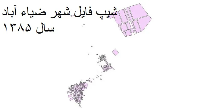 دانلود شیپ فایل بلوک آماری شهر ضیاءآباد