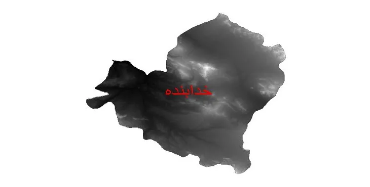 دانلود نقشه دم (DEM) شهرستان خدابنده | دقت 30 متر