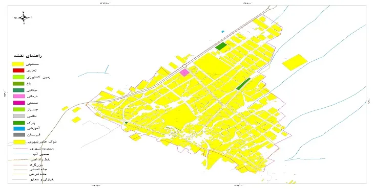 نقشه شیپ فایل (GIS) شهر نشتیفان 1404 + عکس با کیفیت
