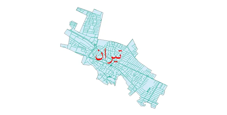 دانلود نقشه شیپ فایل شبکه معابر شهر تیران