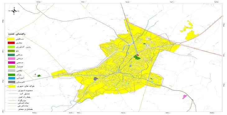 جدیدترین نقشه شهر فومن | قابل چاپ + کیفیت بالا