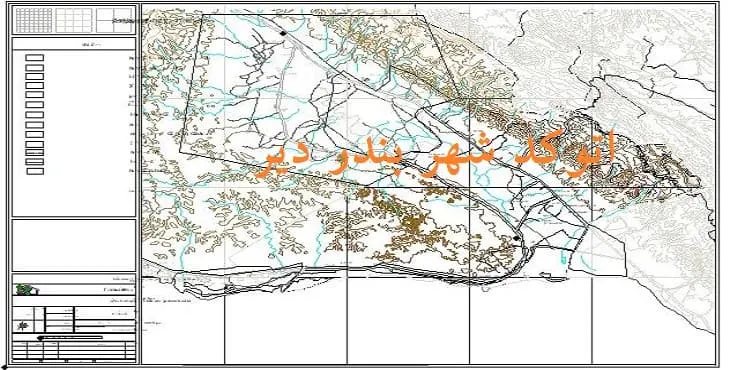 دانلود نقشه اتوکد (Autocad) شهر بندر دیر سال 91