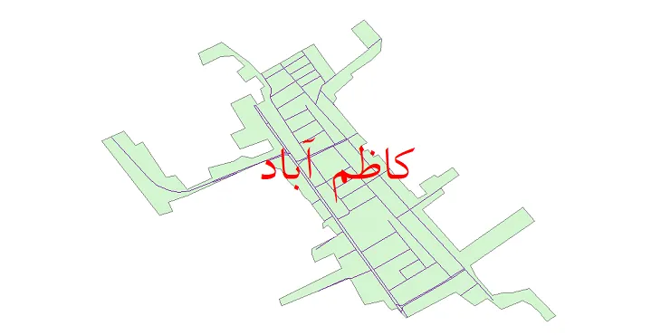 دانلود نقشه شیپ فایل شبکه معابر شهر کاظم آباد