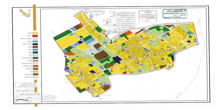 دانلود نقشه کاربری اراضی شهر وحیدیه | وضع موجود+پیشنهادی