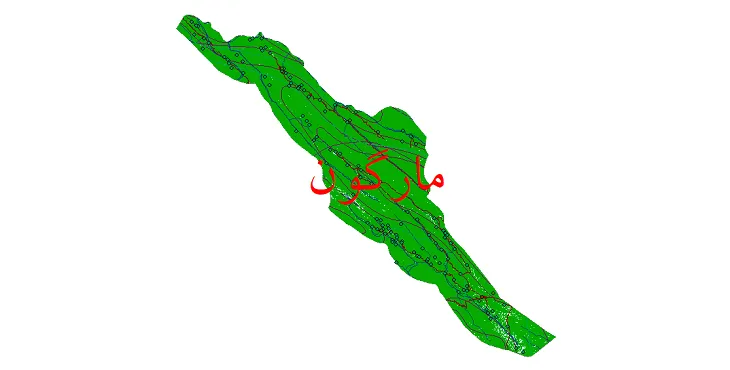 دانلود نقشه های شیپ فایل شهرستان مارگون + کاملترین لایه GIS