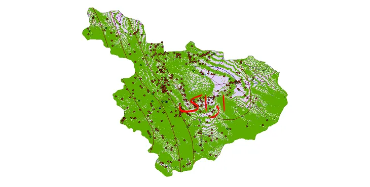 دانلود نقشه های شیپ فایل شهرستان اراک + کاملترین لایه GIS