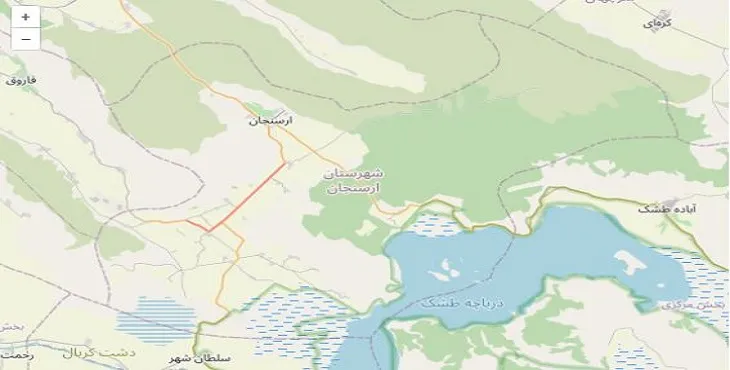 دانلود نقشه شهرستان ارسنجان + pdf با کیفیت بالا