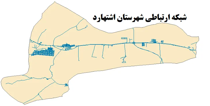 جدیدترین نقشه شیپ فایل راه های شهرستان اشتهارد + PDF