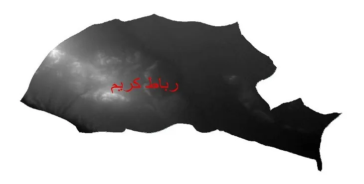 دانلود نقشه دم (DEM) شهرستان رباط کریم | دقت 30 متر