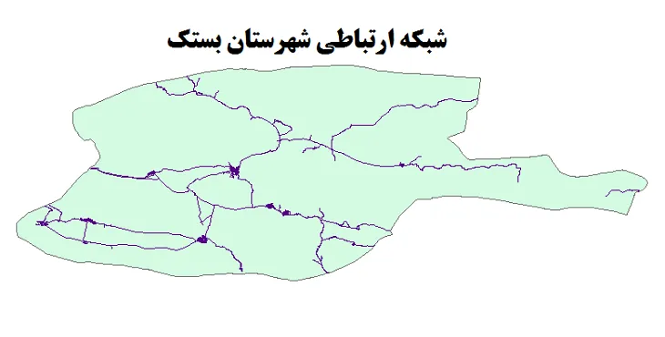 جدیدترین نقشه شیپ فایل راه های شهرستان بستک + PDF